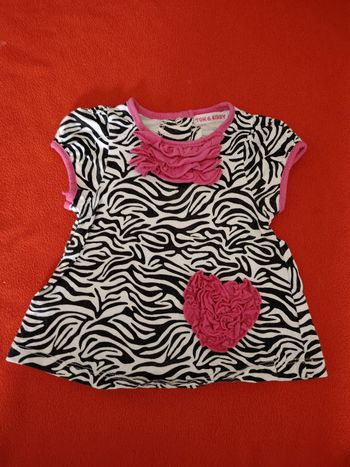 Robe tigré avec cœur rose