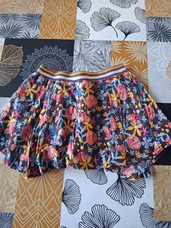 Jupe fille fleuri multicolore 5 ans