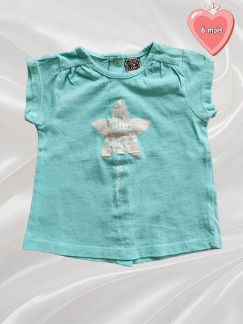 T-shirt vert fille 6 mois