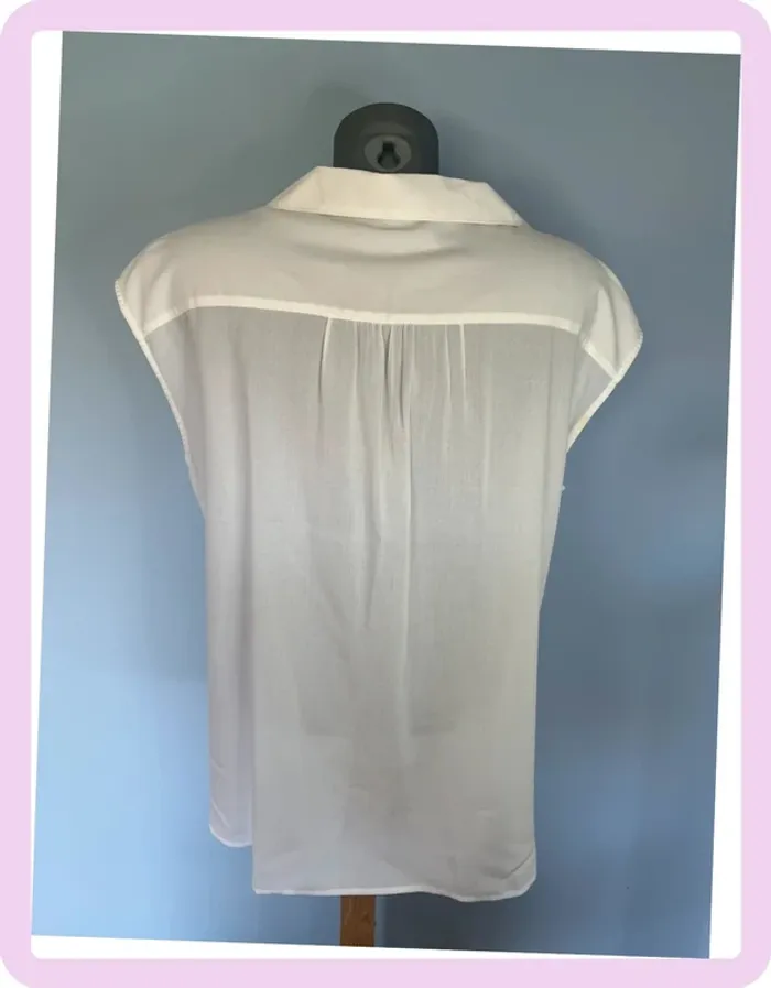 Haut sans manches blanc Comptoir des Cotonniers – Taille 3 – À customiser ou porter tel quel - photo numéro 7