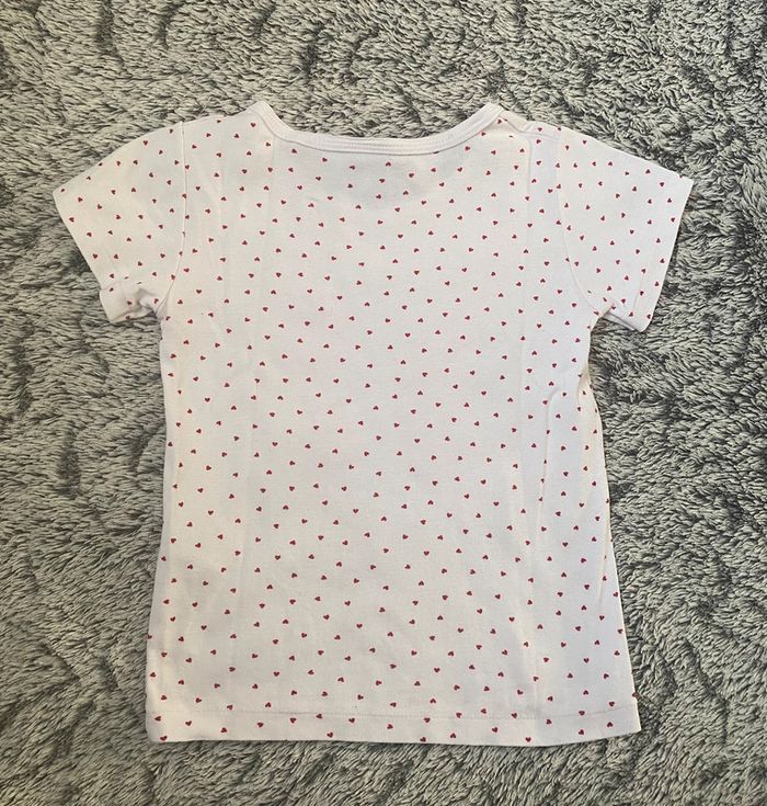 Teeshirt blanc avec coeur Petit Bateau 6 ans - photo numéro 3