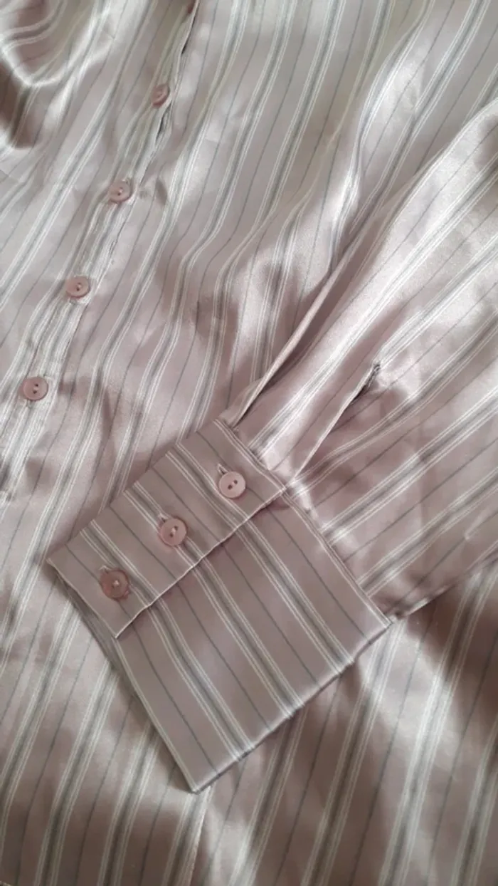 Chemise rose satiné - photo numéro 4