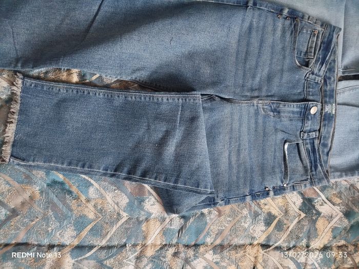 Lot 2 jeans droit ajustable (avec élastique) - photo numéro 2
