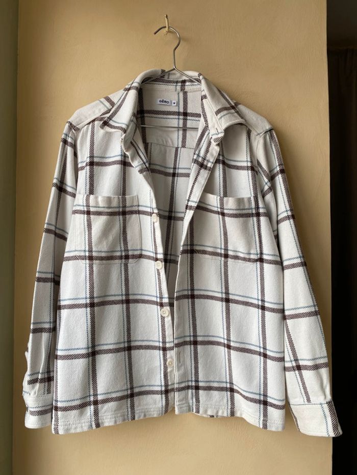 Chemise à carreaux épaisse Gemo M