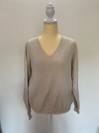 Pull beige col V – Sens Uniq – Taille L