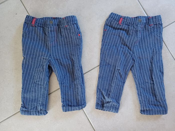 Lot de 2 pantalons identiques Orchestra 9 mois