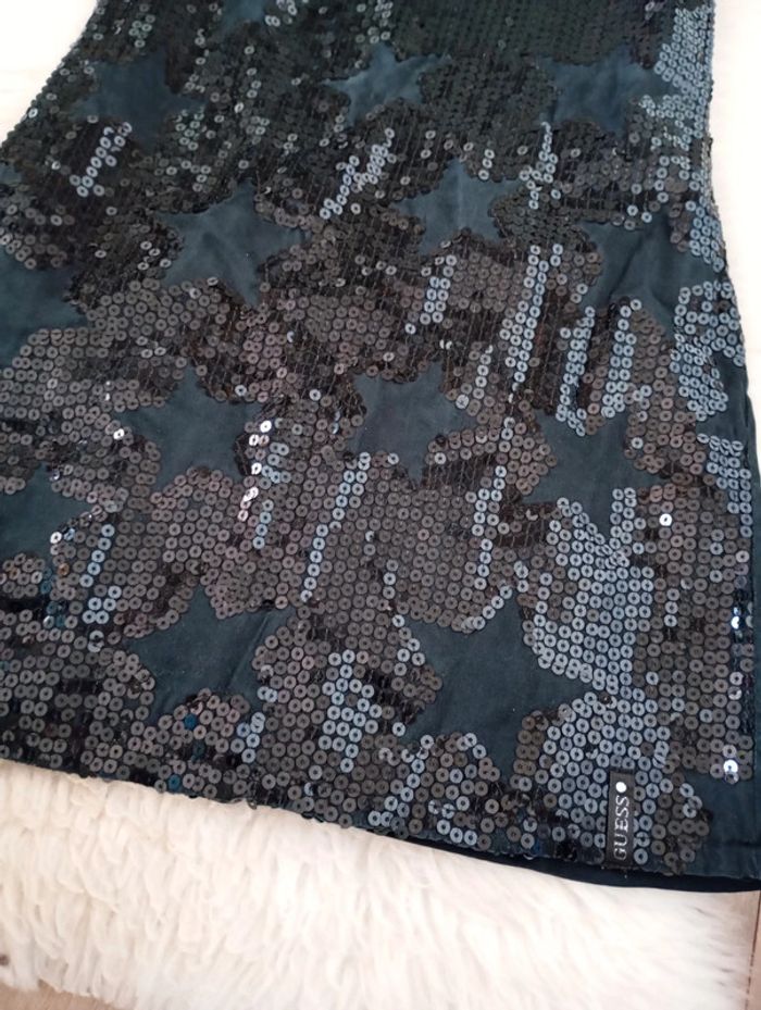 Guess 🎄 robe chic sequin étoile noël 7/8 ans - photo numéro 3