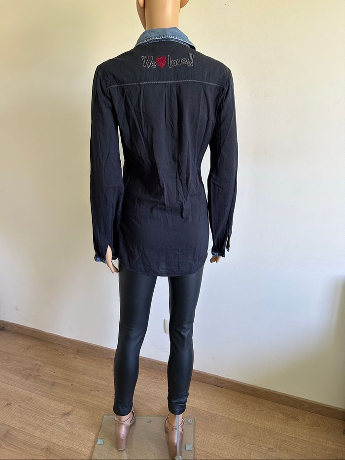 Chemise bleue bi matière Desigual taille M TBE - photo numéro 6