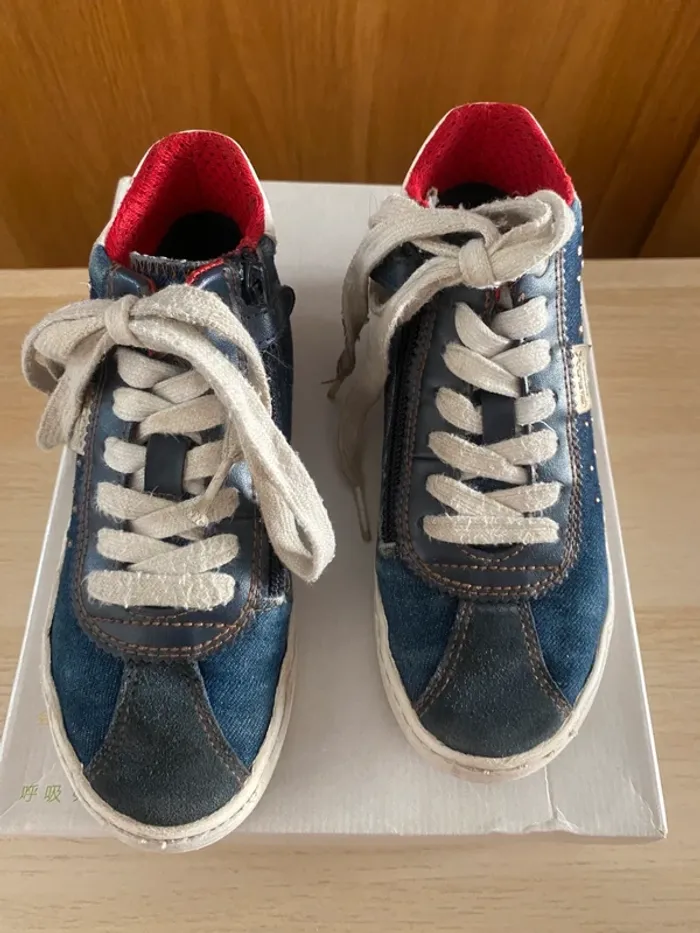 Basket montantes fille Geox jean Lacets pointure 30 - photo numéro 4