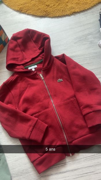 Sweat zippé Lacoste 5 ans