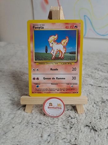Carte pokemon Ponyta 60/102 set de base ed2 wizards