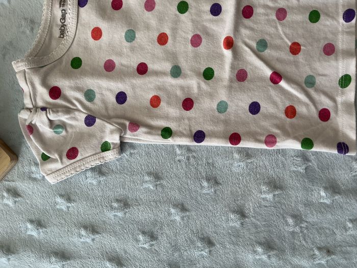 teeshirt manches longues blanc à pois multicolore 18/24 mois babygap - photo numéro 7