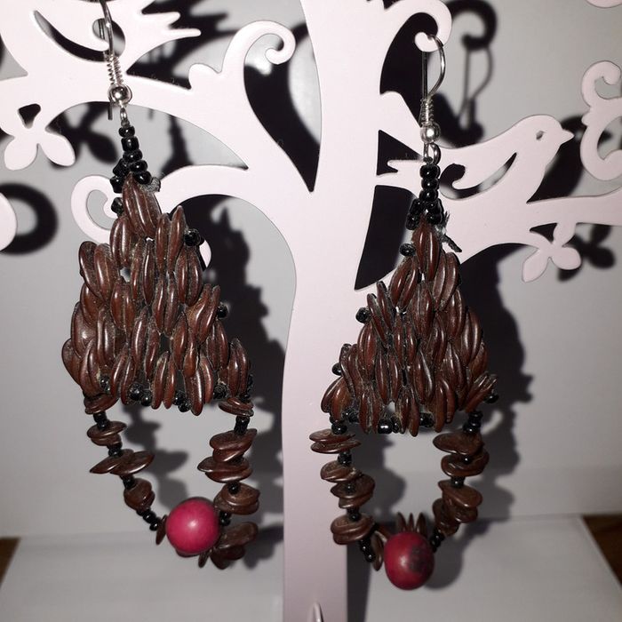 Boucles d'oreille artisanat costaricain