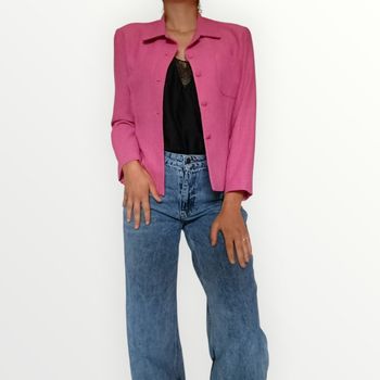 Veste blazer rose léger Vintage S and G Paris Taille 38