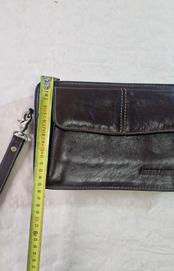 Sacoche / pochette en cuir Arthur et Aston  , marron - photo numéro 9