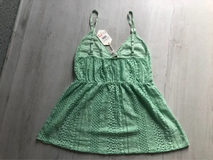 BB- Blouse à bretelles « culture sud » menthe T u NEUVE - photo numéro 10