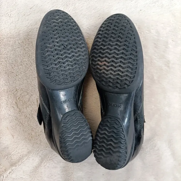 basket talons haut noires fantaisie geox cuir synthétique 38 - photo numéro 9
