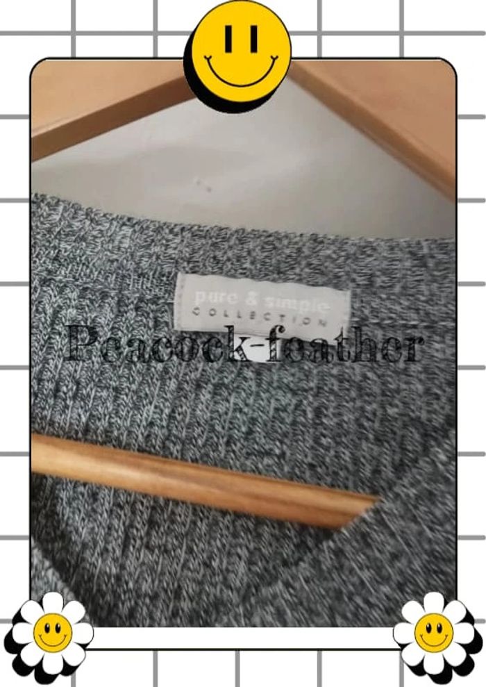Pull fin côtelé gris pure&simple 40 - photo numéro 6