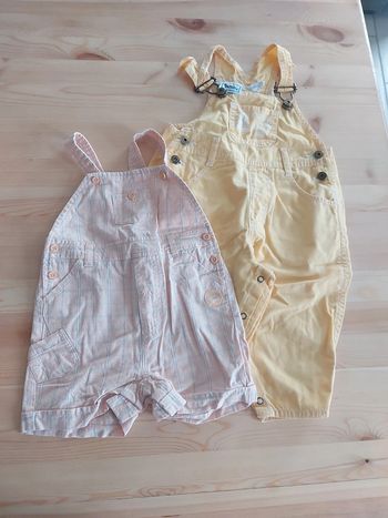 Lot de 2 salopettes 6 mois