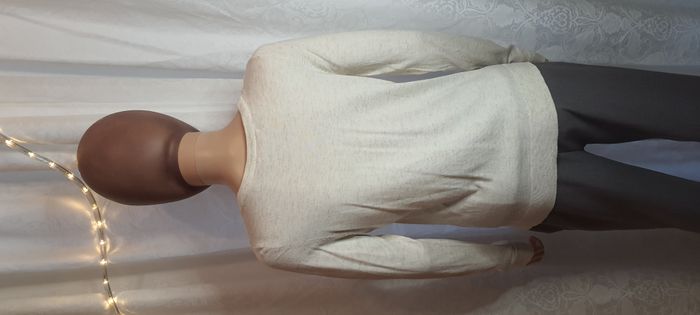 Pull fin beige moucheté "Camaîeu" taille S - photo numéro 5