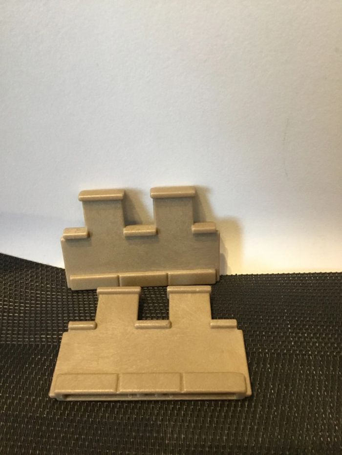 Playmobil lot 3 murs créneaux jaunis 3666 3667 3859 3888 3914 3123 7122 7421  moyen âge - photo numéro 3