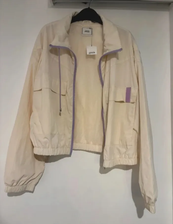 Veste coupe-vent beige et lavande Pimkie - Taille L - photo numéro 2