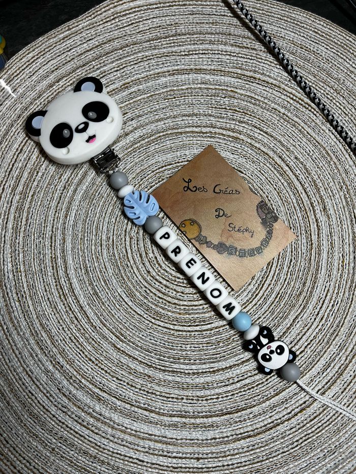 Attache tétine panda