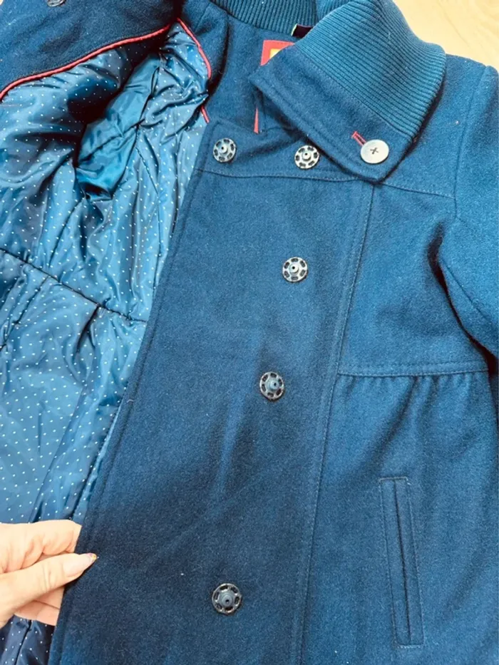 Taille 8 ans manteau type duffle-coat fille Sergent Major bleu marine * laine * 🩷 - photo numéro 6