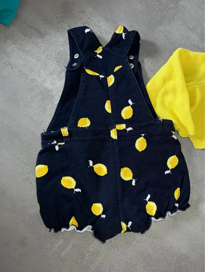 Salopette c&a 12 18 mois citron barboteuse short - photo numéro 2