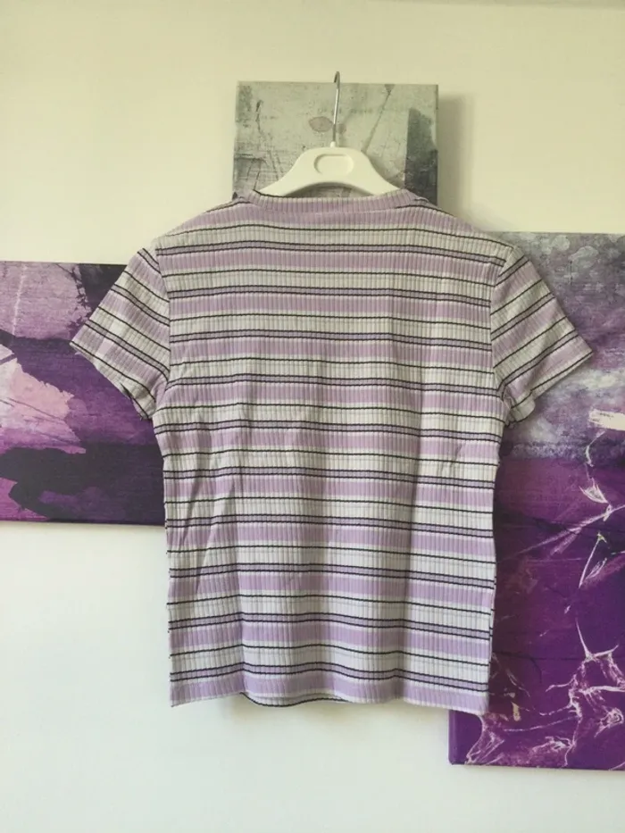 Haut tissu côtelé H&M 12 ans quasi neuf - photo numéro 2