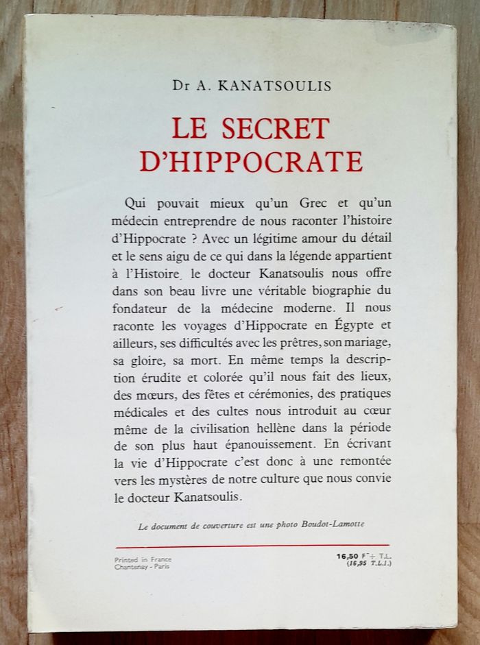 Athanase Kanatsoulis - Le secret d'Hyppocrate - photo numéro 3