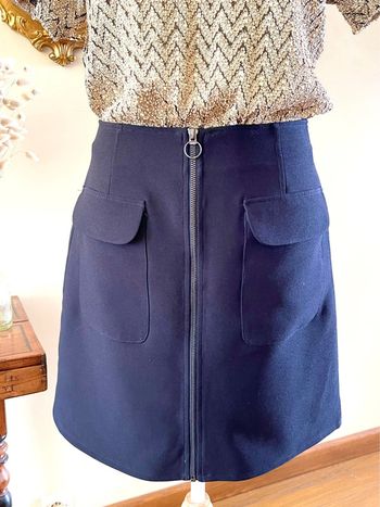 Sublime jupe à  poche plaquée et fermeture avant noir Wallis taille 38 neuve style sixties