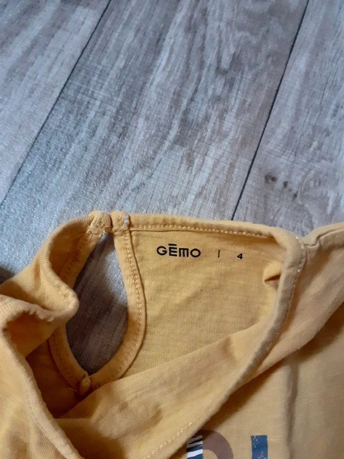 Pantalon sarouel et t-shirt fille moutarde 4 ans - photo numéro 7