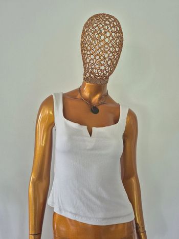 Débardeur Femme Blanc Cassé