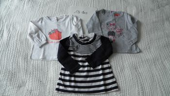 Lot de 3 t-shirt manches longues 12 mois