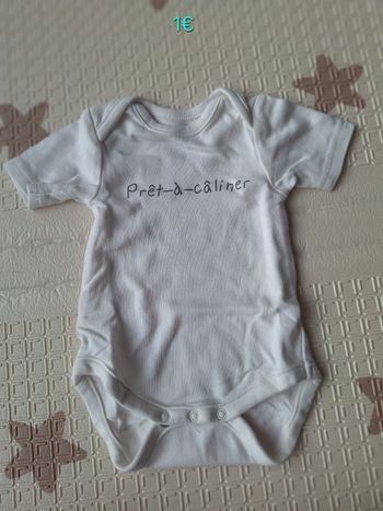 Body manches courtes 1 mois mixte