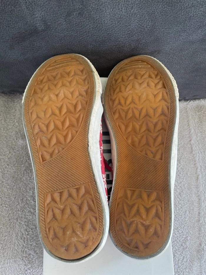 Chaussures tennis en toile rouge T39 Liberto - photo numéro 7