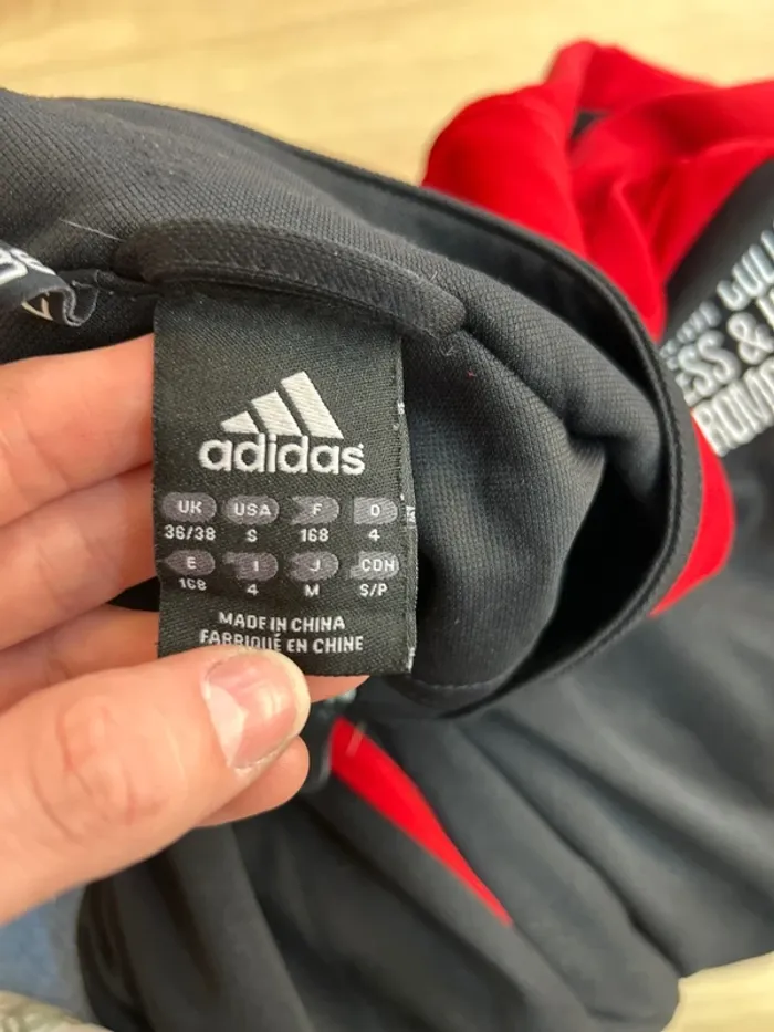 Sweat zip veste adidas duram collège pull homme veste homme taille S taille M - photo numéro 11