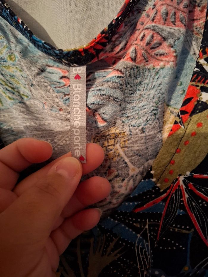 Magnifique robe fleurie manche courte femme été leger - photo numéro 4