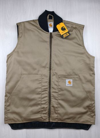 Veste sans manche caharrt beige taille S neuve