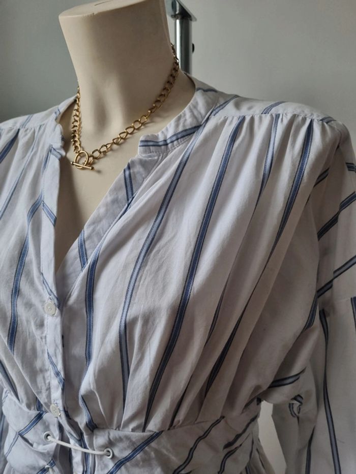 Chemise rayé en coton corset - photo numéro 9