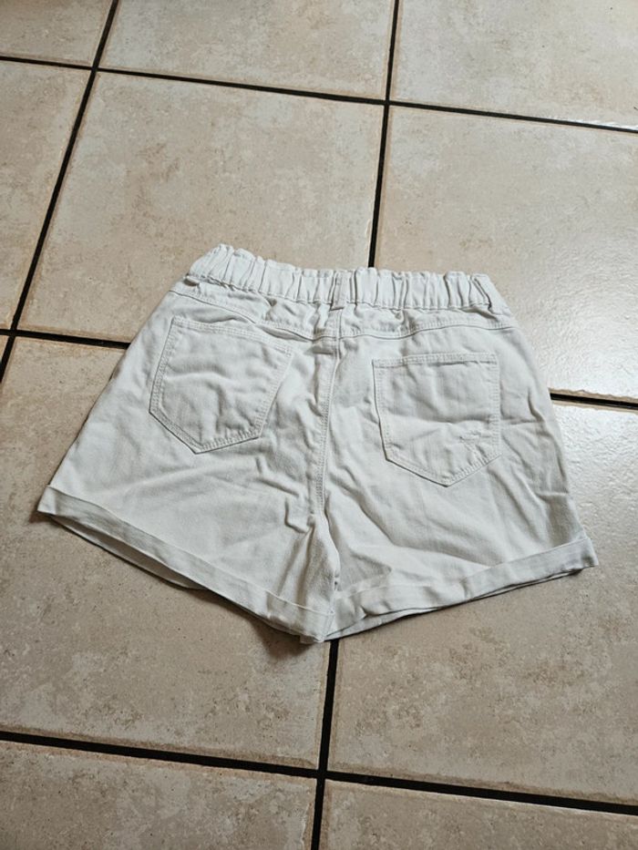 Short en jean blanc - photo numéro 3