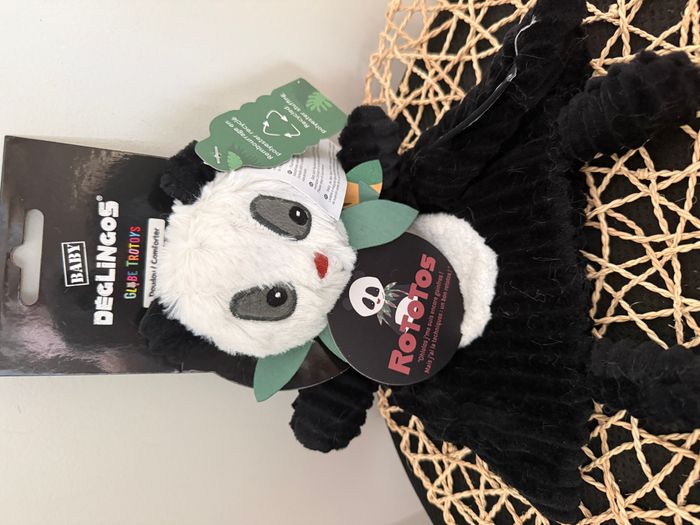 Doudou baby Rototos Le Panda les déglingos