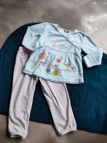 Pyjama velours 2 ans fille