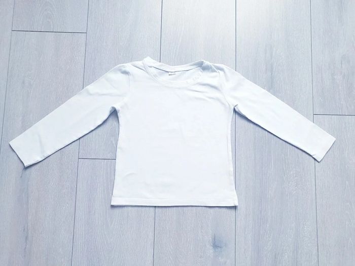 Maillot manche longue blanc. Garçon 4 ans