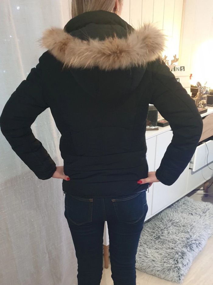Doudoune noir à capuche - photo numéro 4