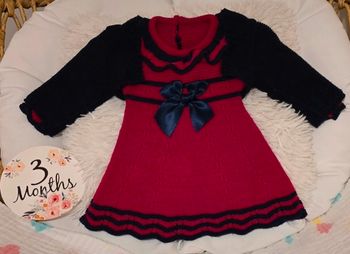 Robe en laine + Boléro 3 mois
