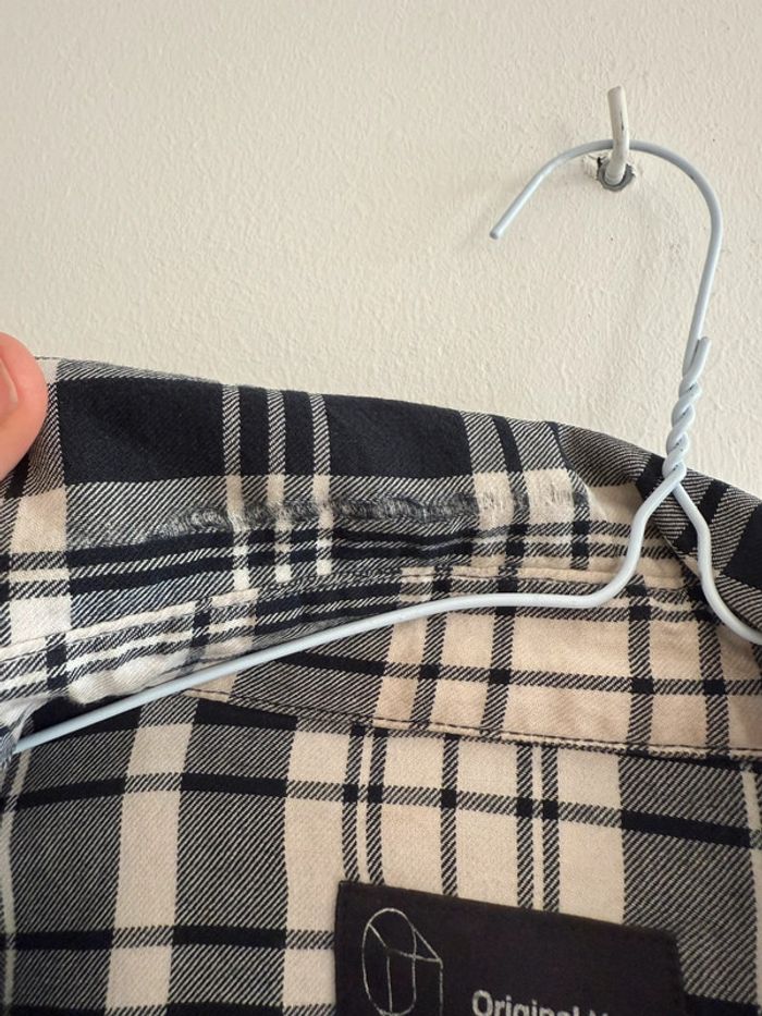 Chemise / Surchemise vintage Orignal Use en coton taille M couleur crème et noire - photo numéro 2