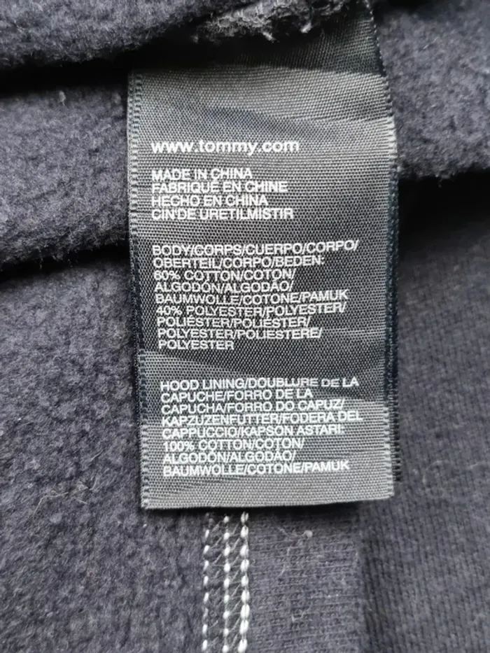 Sweat à capuche boutonné 3/4 Tommy Hilfiger bleu marine XL Femmes - photo numéro 7