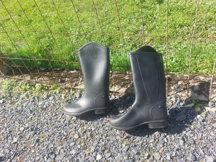 Bottes d'équitation enfant Fouganza (Decathlon) - Taille EU 32 - Noir